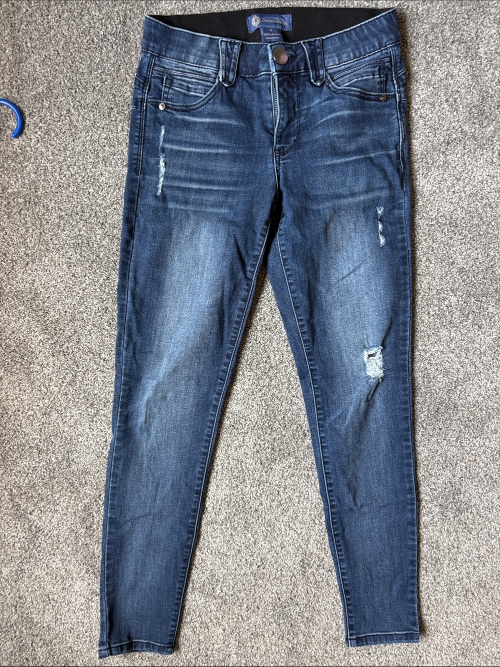 Democracy Dark Blue Skinny Distressed Jeans
